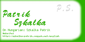 patrik szkalka business card